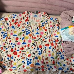 Floral Multicolor Button-Up Blouse